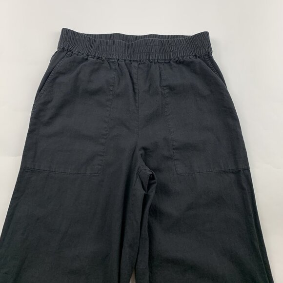 Michael Stars Charcoal Linen Blend High Rise Wide Leg Pant S - Picture 2 of 7